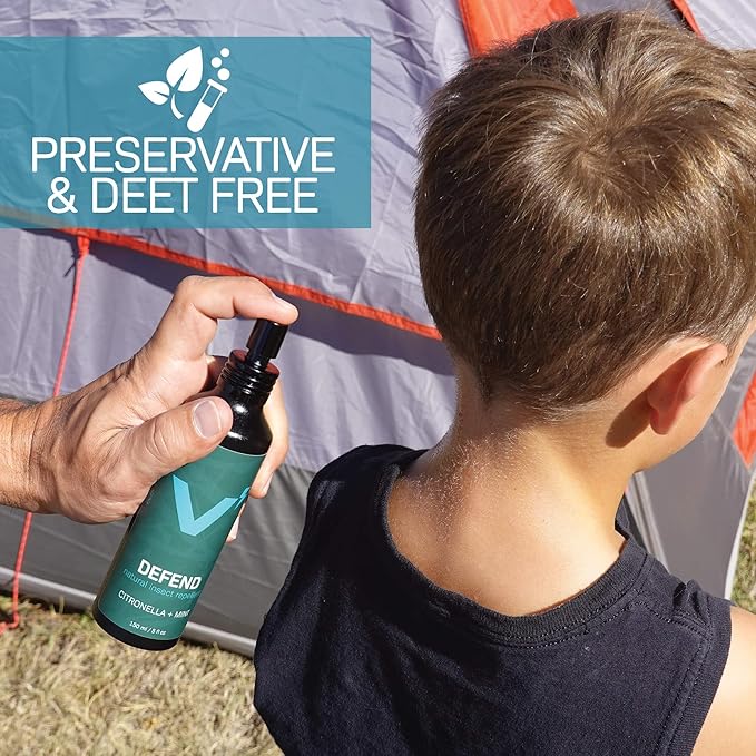 Volt Insect Defender – DEET-Free Plant-Based Outdoor Spray, Aluminum Bottle, Family-Friendly, Natural Essential Oils, 5 Oz (150ml)