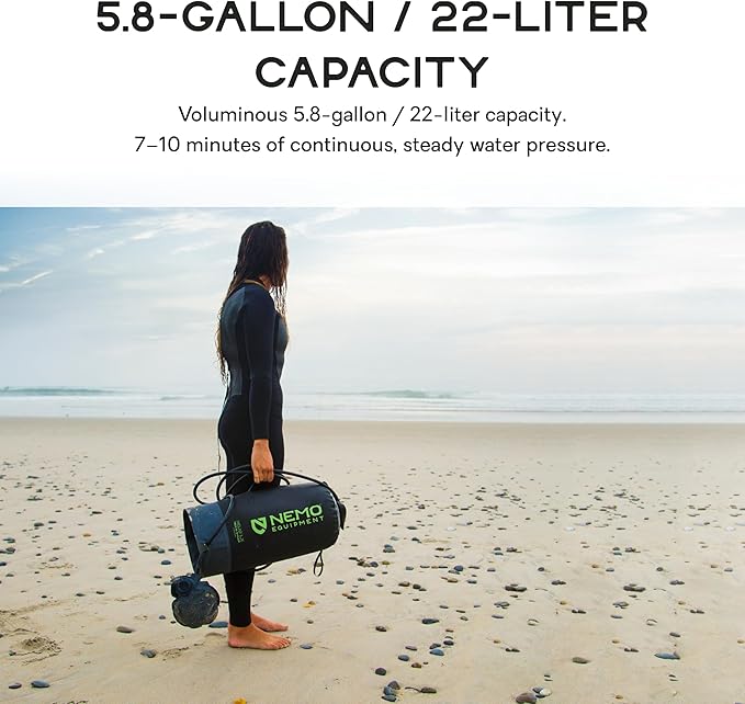 NEMO Helio Portable Pressure Camp Shower