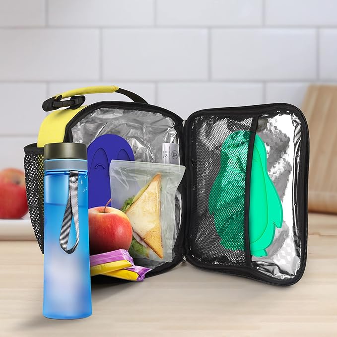 Slim Ice Packs for Lunch Boxes Kids - 3-Pack Long-Lasting Penguin Lunch Box Ice Packs for Kids - Slim Reusable Ice Packs for Lunch Boxes, Lunch Bags, and Coolers - Multicolored (Penguins)