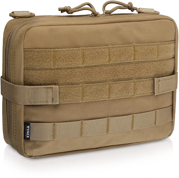 WYNEX Tactical Admin Molle Pouch, Medical EDC EMT Utility Bag Shell Design Attachment Pouches 1000D Nylon Hiking Belt Bags