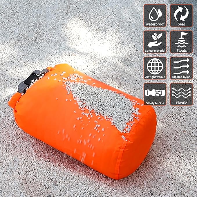 Desoto Waterproof Dry Bag 2 packs, 2L/5L/10L/20L/40L/70L Dry Sack Lightweight Portable, Dry Storage Bag to Keep Gear Dry Clean for Kayaking, Gym, Hiking, Swimming, Camping (Green, 70L)