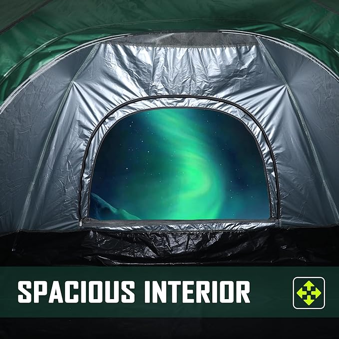 Tents for Camping, 1/2 Person Instant Pop Up Dome Family Camping Tent, Waterproof Windproof 60s Automatic Setup Portable Outdoor Tent for Camping, Backpacking, Hiking, Backyard, Festivals