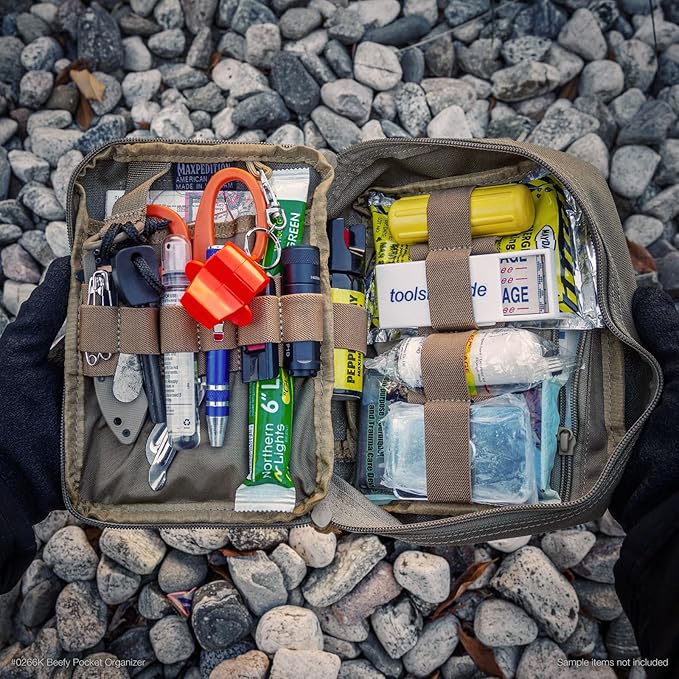 MAXPEDITION Beefy Pocket Organizer, Compact, MOLLE-Compatible, 1000D Nylon Tactical Pouch, Everyday Carry Tool and Gear Storage for Outdoor, Tactical, Survival, 0266