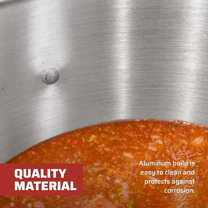 Camp Chef Aluminum Pot & Basket - Includes Lid, Basket & Removal Hook - Perfect for Boiling, Simmering & Steaming - Easy-to-Clean Cooking Pot - 24 Quart Pot
