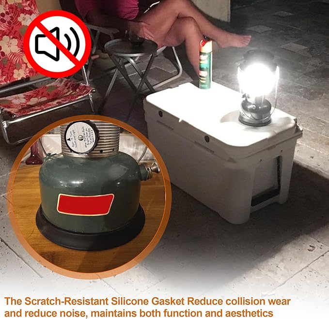SUNJIKA Camping Kerosene Lamp Silicone Tank Base Protector for Coleman Lanterns, Scratch-Resistant, Enhanced Stability Camping Lantern Part,Suitable for Coleman Lanterns 220.228.236.237.252,639