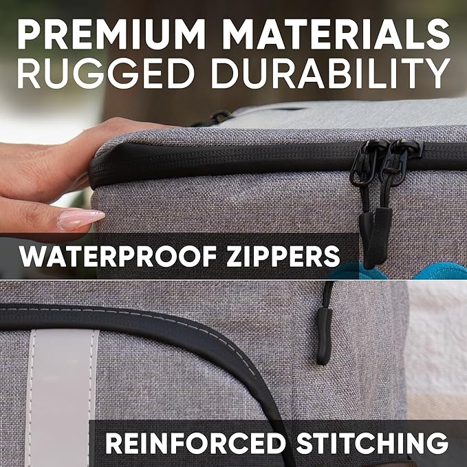 Everlasting Comfort Insulated Cooler Backpack - 54 Can, Leakproof Liner, Waterproof Zipper, Soft Backpack Cooler Bag for Men and Women - Beach, Picnic, Camping, Lunch