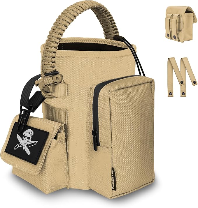 Water Bottle Holder Bag with Molle Strap - Water Bottle Carrier Pouch for Walking, Gym, Camping, Fishing, Hunting 32oz, 64oz, 128oz One Gallon Tactical Carrier Holder