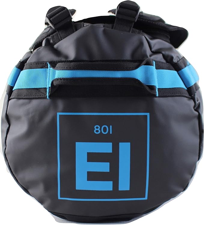 Element Equipment Trailhead Duffel Bag Shoulder Straps Waterproof Black/Blue Small