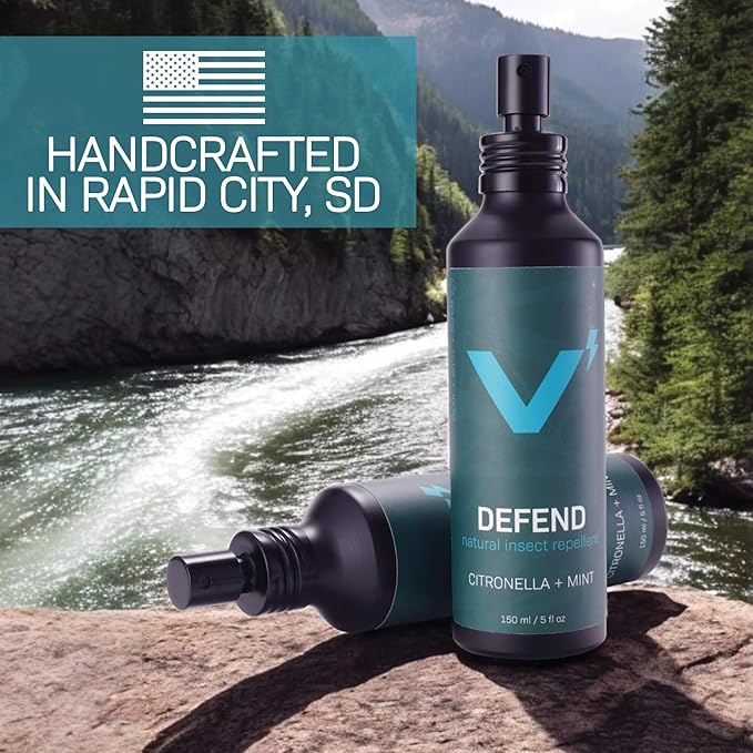 Volt Insect Defender – DEET-Free Plant-Based Outdoor Spray, Aluminum Bottle, Family-Friendly, Natural Essential Oils, 5 Oz (150ml)