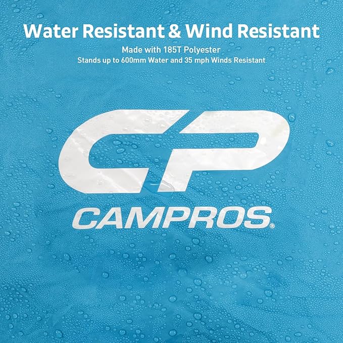 CAMPROS CP Tents for Camping 4/6 Person Tent Waterproof Windproof Double Layer Camping Tent, Easy Setup Dome Tent with Large Mesh Windows & Wider Door for Outdoor Camping & Hiking