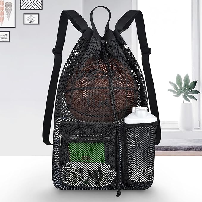 Mildbeer Large Drawstring Backpack for Men Women Athletic Gym Sports Workout Beach Swimming Commuting Travel
