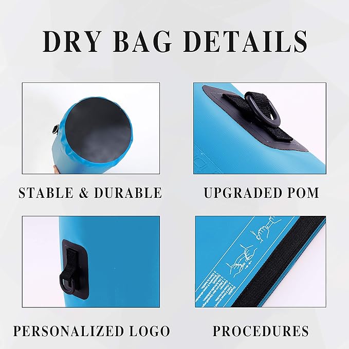 IDRYBAG Dry Bags for Kayaking Waterproof 2L/5L/10L/15L/20L, Small Dry Bag Waterproof Floating, Dry Sack Waterproof Bag for Paddleboarding Travel