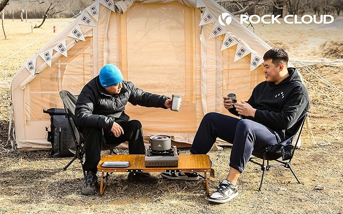 ROCK CLOUD Portable Camping Table Ultralight Camp Table Foldable 3-Folding Beach Table for Camping Hiking Garden Outdoor Picnic