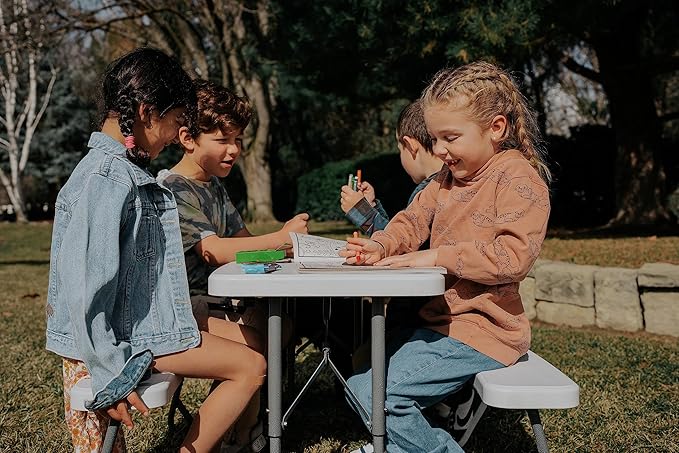 Stansport Compact Kids Picnic Table (G-940), White
