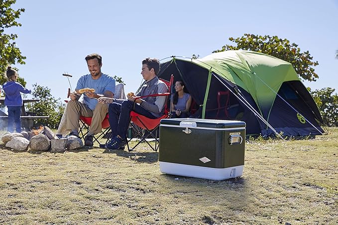 Coleman Carlsbad Dark Room Tent with Screened Porch, 4/6 Person Tent Blocks 90% of Sunlight to Keep Inside Cool, Weatherproof Shelter with Easy Setup, Made of PFAS-Free Materials