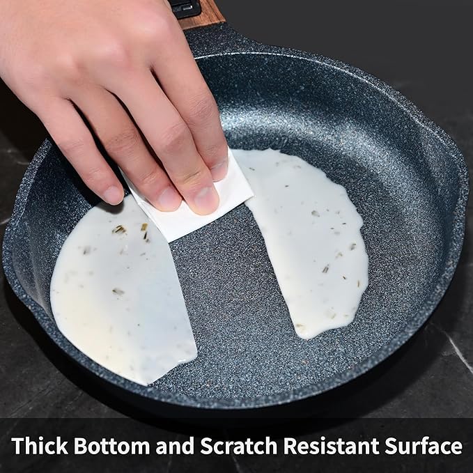 10 Inch Smart Nonstick Frying Pan with Removable Handle,Cast Aluminum and Anti-Scratch Skillet, Compatible with All Stovetops,Dishwasher and Oven Safe