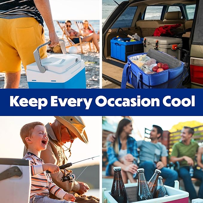 Cooler Shock Ice Packs - Reusable, Premium, Large Pack and Lunch Set for Long Term Use - Cools Faster Than Ice - Cooler Accessories