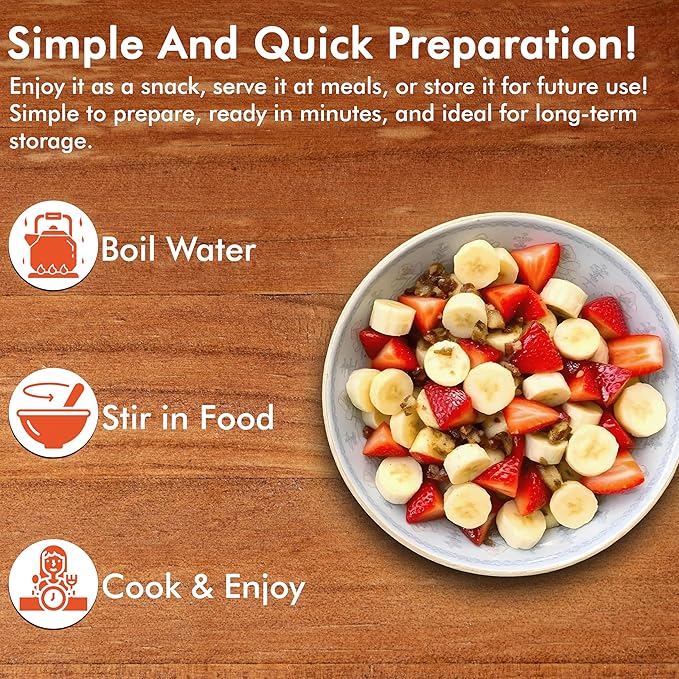 Numanna Freeze-Dried 6 Fruit Bucket – 600 Servings | Apples, Bananas, Strawberries | Healthy Snack for Everyday, Emergency & Survival Use | Durable Packaging | 25+ Year Shelf Life | Made in USA