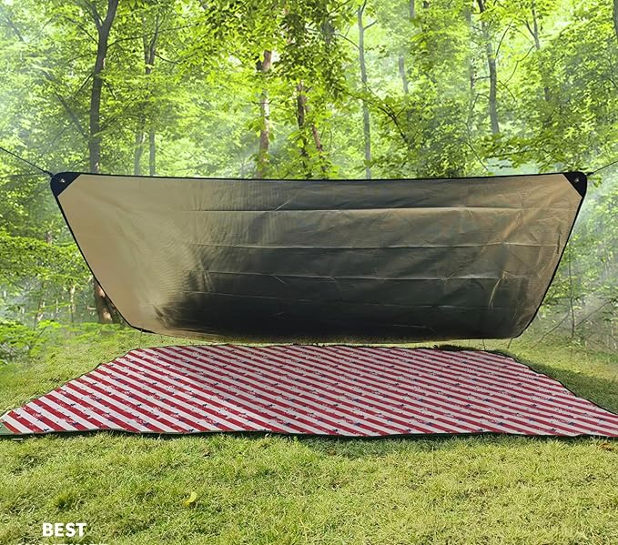Heavy Duty Survival Blanket -Multifunctional Reflective Tarp Thermal Blanket - 60" x 83" Waterproof Sandproof for Camping Hiking Outdoors Multifunctional Emergency Blanket…
