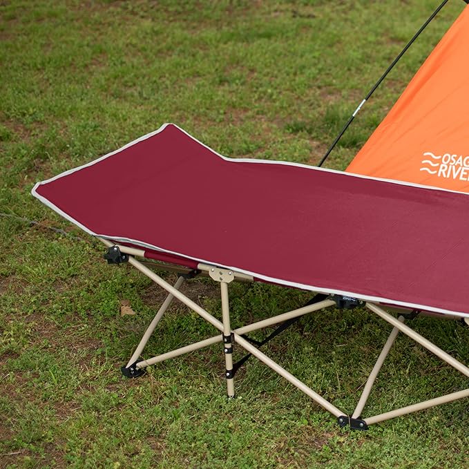 OSAGE RIVER Camping Cot for Adults - Folding Camping Cot - Portable Cots for Sleeping - Rated for 300 lbs
