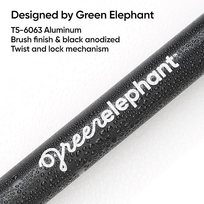 Green Elephant Camping Tarp Poles - Adjustable Aluminum Telescoping Tent Poles for Tarps, Canopy & Awning - Heavy Duty Collapsible Pole Set of 2 - Extends 8ft, Shrinks to 2ft - Caravan & Beach Shade