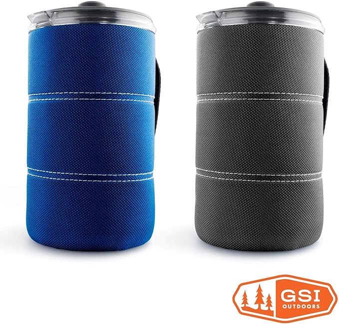 GSI Outdoors, 30 Fl Oz JavaPress, French Press Coffee Maker for Camping and Travel, Graphite