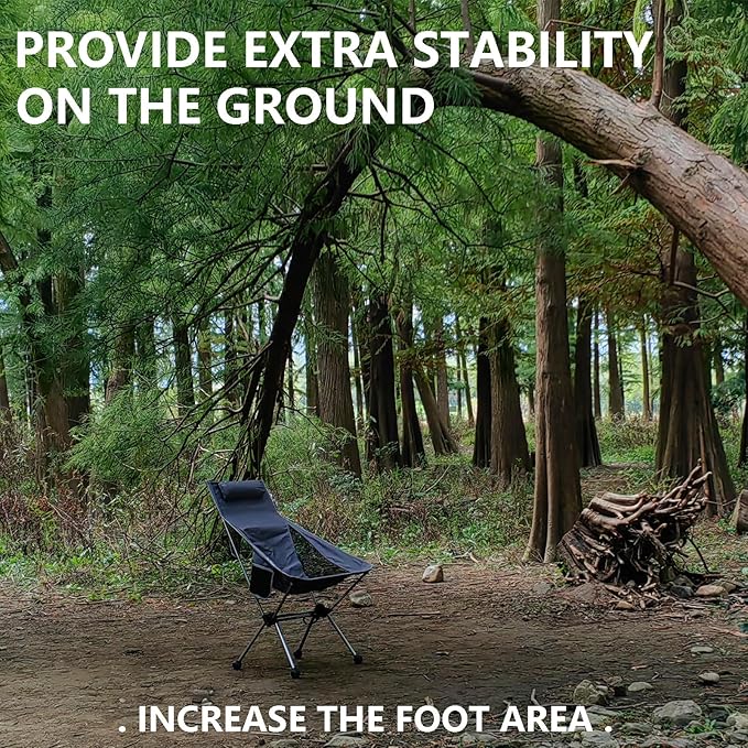 Camping Chair feet Replacement Anti Sink Rubber Ball Feet Anti Slip Set of 4 Stability Outdoor Chair Leg Cap Fishing Hiking Uneven Floor Portable Inner Diameter(Fits 15mm Legs)