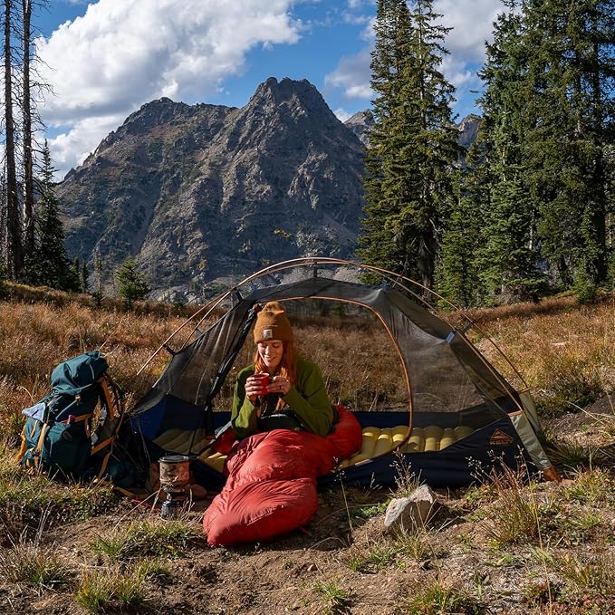 Kelty Late Start Backpacking Tent – Lightweight Two Man Camping Tent Shelter with Quickcorners, Aluminum Poles, Waterproof Poly Fly, Updated for 2024