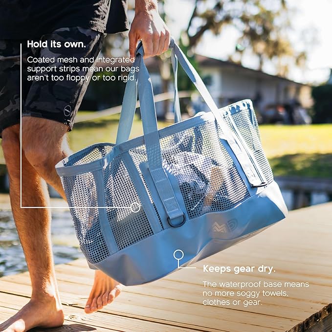 MISSION Boat Gear CASSI Heavy-Duty Outdoor Tote and Waterproof Marine-Grade Mesh Boat Bags