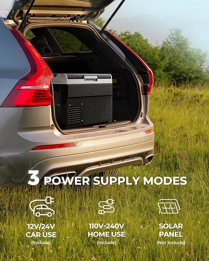 12 Volt Refrigerator, 32 Quart Electric Cooler, Car Fridge 12V/24V DC 100~240V AC, Portable Freezer -4℉~68℉, APP Control, Portable 12V Refrigerator Fridge for Truck, RV, Camping,Travel