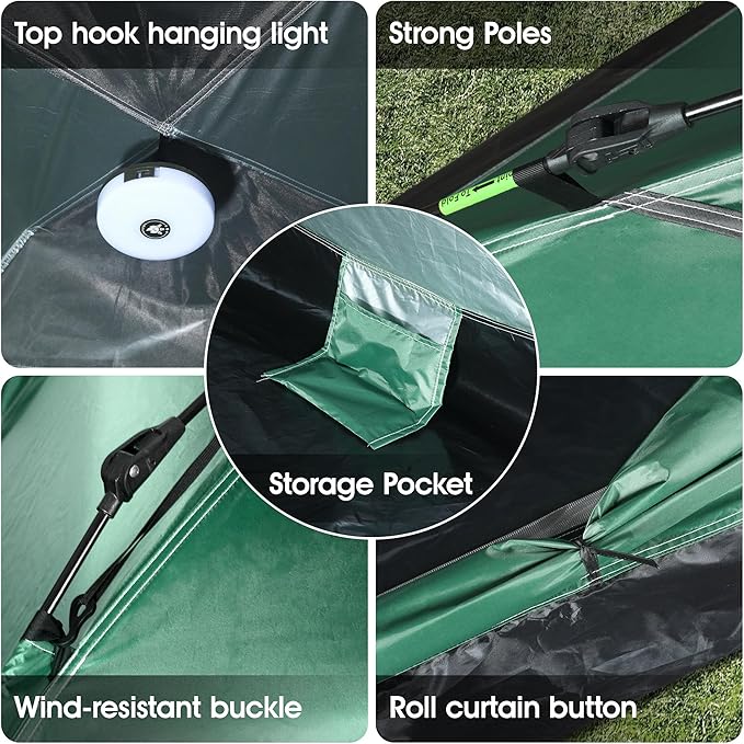 Tents for Camping, 1/2 Person Instant Pop Up Dome Family Camping Tent, Waterproof Windproof 60s Automatic Setup Portable Outdoor Tent for Camping, Backpacking, Hiking, Backyard, Festivals