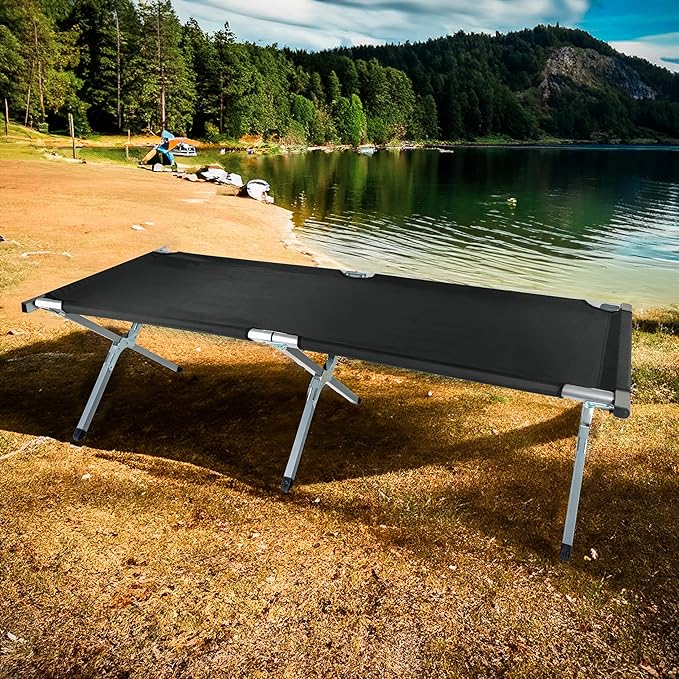 Trademark Innovations 75" Portable Folding Camping Bed and Cot