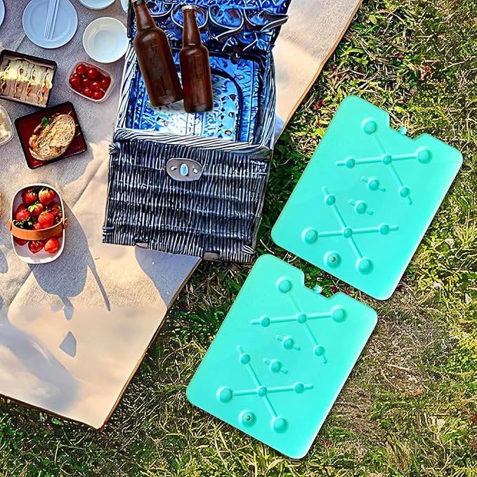 GURIN Reusable Ice Packs for Lunch Box/Coolers, Bag, or Backpack Coolers - Cold Up to 8-12 Hours Long Lasting for Camping Picnic, Outdoor Activities, Food Delivery