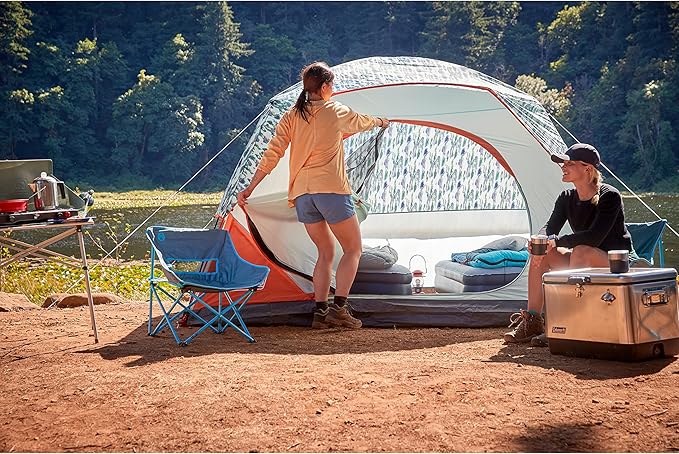 Coleman Skydome Tent with 5 Minute Setup, 2/4/6/8-Person Weatherproof Tent with Rainfly & Carry Bag, 20% More Headroom Than Traditional Canopies