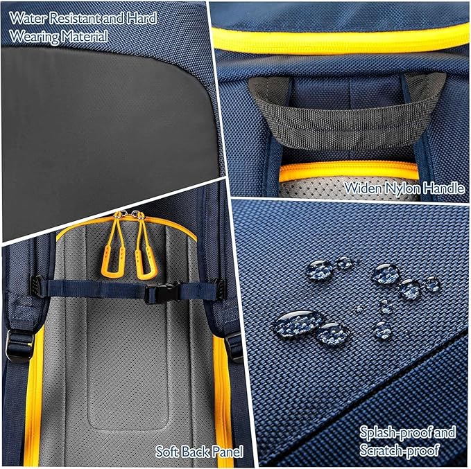 Unigear Ski Boot Bag, 70L Ski Boot Travel Backpack for Ski Helmet, Goggles, Gloves, Skis, Snowboard & Accessories(Blue)