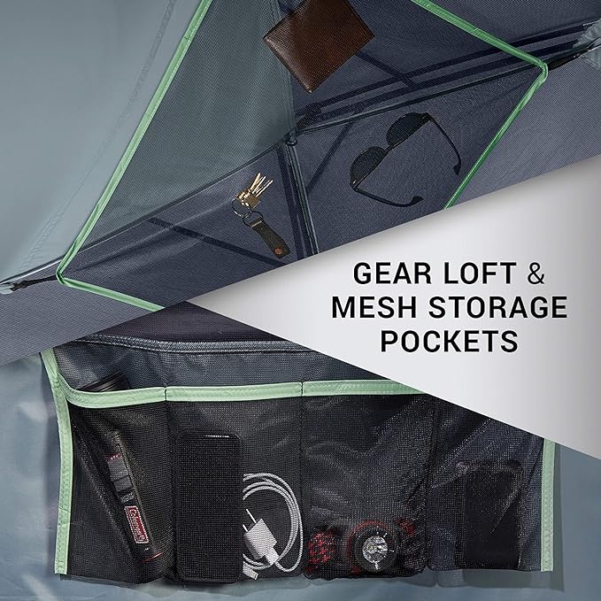 Coleman Skydome Tent with 5 Minute Setup, 2/4/6/8-Person Weatherproof Tent with Rainfly & Carry Bag, 20% More Headroom Than Traditional Canopies