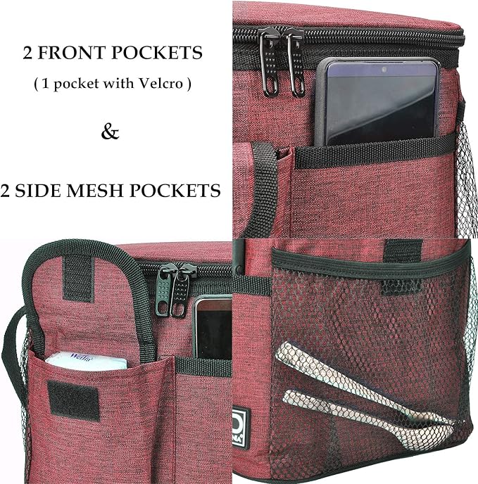 Tirrinia Insulated Lunch Box for Women Men, Leakproof Reusable Lunch Bag Containers for Adult,Working,Office,Lunch Soft Cooler Bag Tote for Picnic Hiking Beach,Red