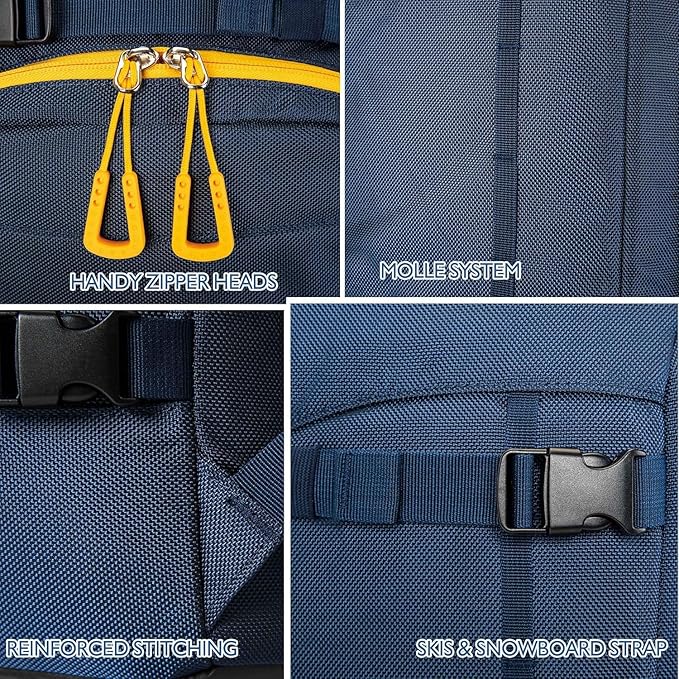 Unigear Ski Boot Bag, 70L Ski Boot Travel Backpack for Ski Helmet, Goggles, Gloves, Skis, Snowboard & Accessories(Blue)