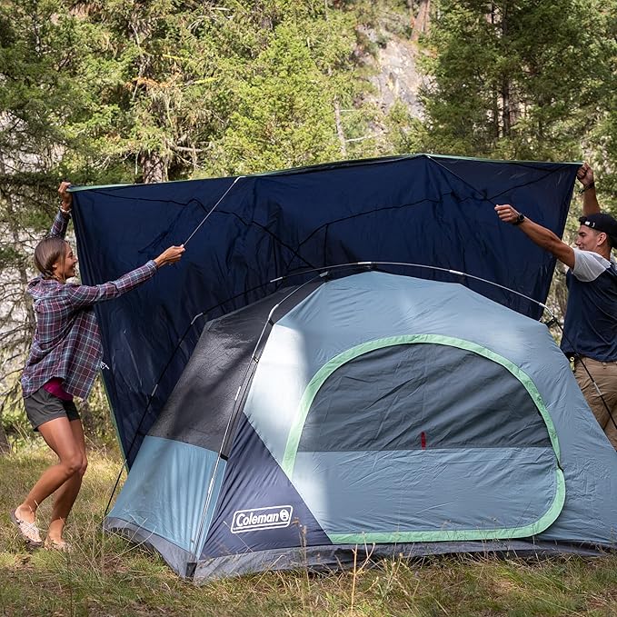 Coleman Skydome Tent with 5 Minute Setup, 2/4/6/8-Person Weatherproof Tent with Rainfly & Carry Bag, 20% More Headroom Than Traditional Canopies