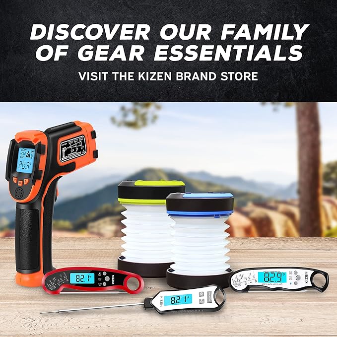 Kizen Solar Camping Lantern Rechargeable - LED Lanterns for Power Outages, & Camping Lights - Collapsible & Rechargeable Lamp with Solar or Plug - Hiking Gear