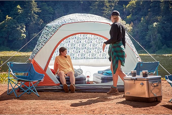 Coleman Skydome Tent with 5 Minute Setup, 2/4/6/8-Person Weatherproof Tent with Rainfly & Carry Bag, 20% More Headroom Than Traditional Canopies