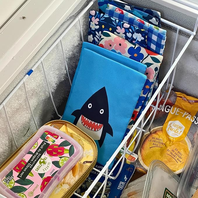 Yumbox Reusable Soft Ice Packs with Fabric Sleeve for Lunch Box and Cooler, Sweatproof, Pack of 2 Gel Ice Packs (Camo)