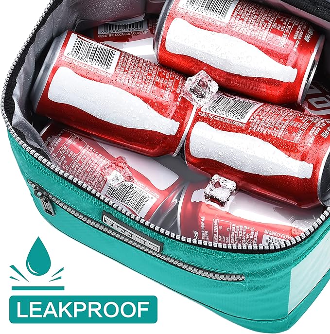 Tirrinia Insulated Lunch Bag for Women Men, Leakproof Thermal Reusable Lunch Box Tote for Adult by Tirrinia, Lunch Cooler for Office Work, Teal