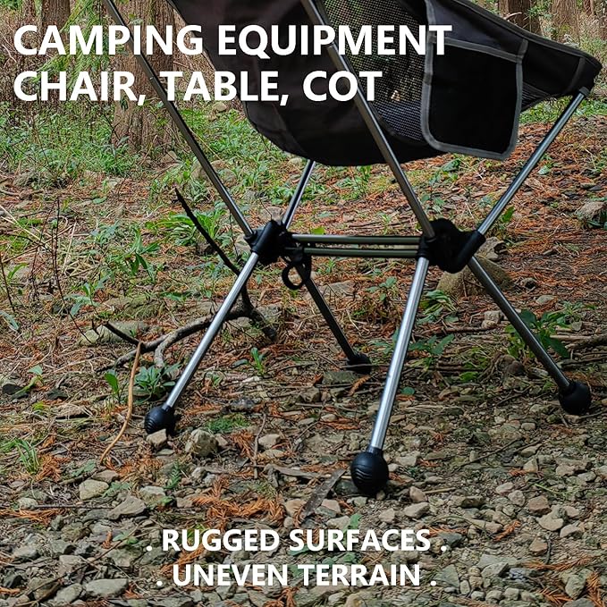 Camping Chair feet Replacement Anti Sink Rubber Ball Feet Anti Slip Set of 4 Stability Outdoor Chair Leg Cap Fishing Hiking Uneven Floor Portable Inner Diameter(Fits 15mm Legs)