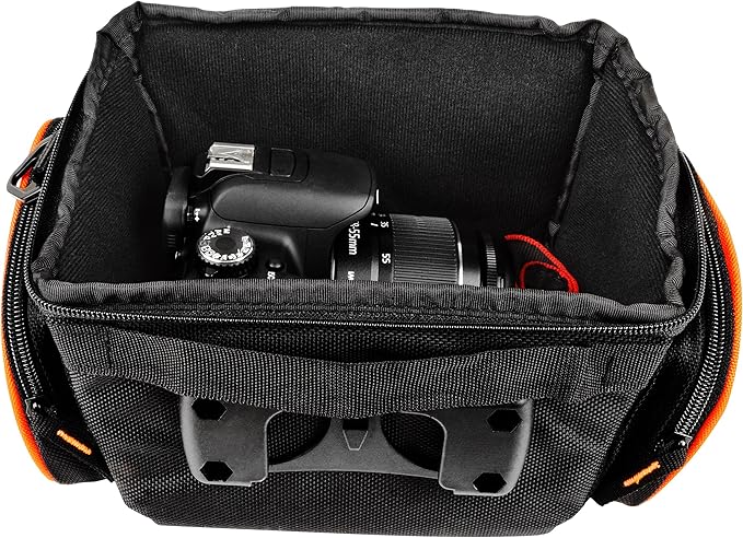Ibera Bike Handlebar Bag for Camera Equipment, Clip-on Quick Release Bicycle Bag with Rain Cover and Map Sleeve, Medium (IB-HB4)