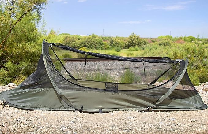 USGI Industries Bivy Tent | Lightweight Single Person Sleeping Net System for Outdoors, Camping, Survival, Hiking, Backpack | Mesh Protection