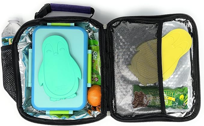 Slim Ice Packs for Lunch Boxes Kids - 3-Pack Long-Lasting Penguin Lunch Box Ice Packs for Kids - Slim Reusable Ice Packs for Lunch Boxes, Lunch Bags, and Coolers - Multicolored (Penguins)