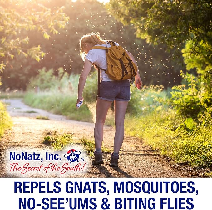 No Natz Botanical Bug Repellant, Effective for Gnat, Mosquito, and Biting Flies, Hand-Crafted and DEET-Free, Non-Greasy Formula, Made in The USA, 4 Ounce Spray Bottle