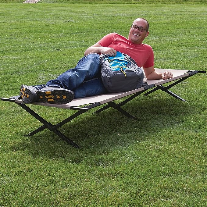 Coleman Trailhead II Camping Cot Easy-to-Assemble Folding Cot Supports Campers up to 6ft 2in or 300lbs Great for Camping Lounging & Elevated Sleeping