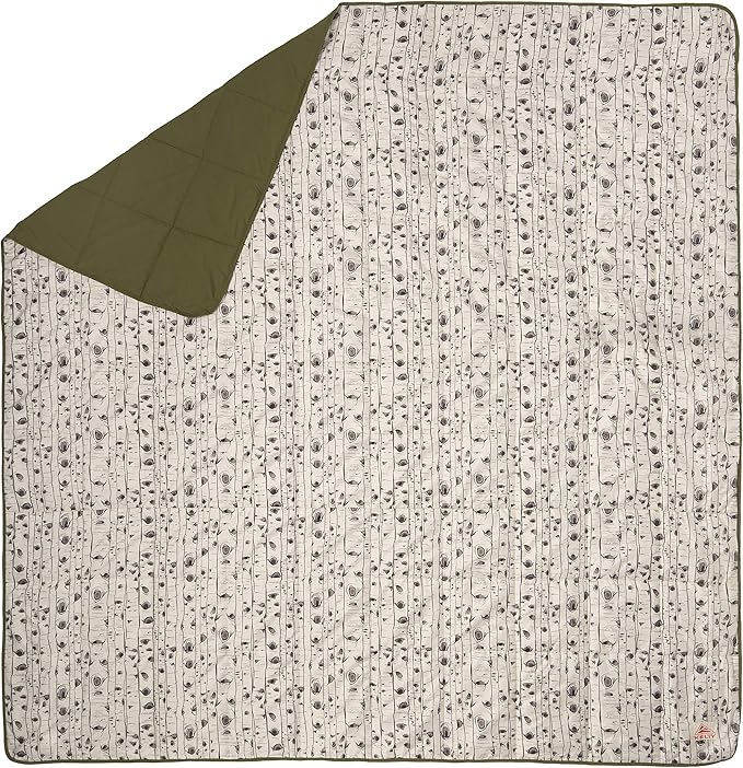 Kelty Biggie Blanket, 2 Person Large Insulated Camping Indoor Outdoor Travel Blanket and Ground Picnic Covering, Updated for 2022